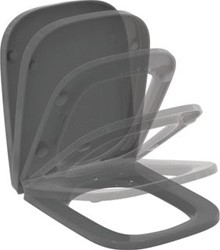 IDEAL STANDARD I.LIFE B ZITTING & DEKSEL WRAPOVER SOFTCLOSE VAN DUROPLAST MET METALEN SCHARNIEREN AFNEEMBAAR VOOR REINIGING IN GRIJS AFWERKING T468358