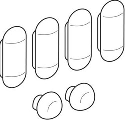 GEBERIT SET COMPENSATIEBUFFERS VOOR WC-DEKSEL 598111000
