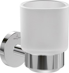 VILLEROY & BOCH WELLNESS ELEMENTS TENDER GLASHOUDER 74 X 100 X 96 MM BRUSHED NICKEL MATT TVA15101800064