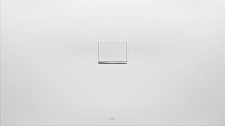 VILLEROY & BOCH SQUARO INFINITY KUNSTSTOF DOUCHEVLOER RECHTHOEKIG QUARYL 150X70X4CM HOEKINBOUW LINKS TEGEN DE WAND ALMOND  UDQ1570SQI2LV-AL