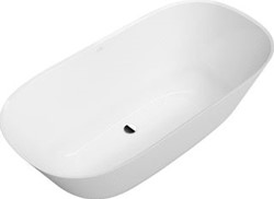 VILLEROY & BOCH THEANO KUNSTSTOF BAD QUARYL VRIJSTAAND OVAAL 155X75X50.6CM MET POTEN ORIGINAL EDITION ALMOND  UBQ155ANH7F200V-AL