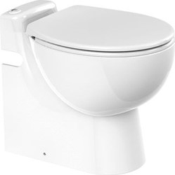 SANIBROYEUR SANICOMPACT PRO CLOSETPOT MET FECALIËNVERMALER INCL. CLOSETZITTING MET WASTAFEL AANSLUITING WIT  C11LVNL