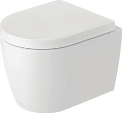 DURAVIT ME BY STARCK WANDCLOSET DIEPSPOEL RIMLESS COMPACT 37X48CM MET VERDEKTE BEVESTIGING MAT WIT  253009AC00
