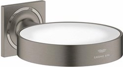 GROHE ALLURE HOUDER VOOR ZEEPSCHAAL EN HAARDROGER INZET BRUSHED HARD GRAPHITE  40963AL1