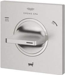 GROHE ALLURE AFBOUWDEEL VOOR INBOUW 3-WEG OMSTELLING SUPERSTEEL  19590DC1