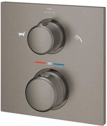 GROHE ALLURE AFBOUWDEEL VOOR INBOUW BADKRAAN THERMOSTATISCH MET OMSTEL BRUSHED HARD GRAPHITE  19446AL2