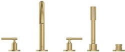 GROHE ATRIO PRIVATE COLLECTION 5-GATS BADRANDCOMBINATIE MET OMSTEL MET HANDDOUCHE VOOR HENDELGREPEN MET DOUCHESLANG 200CM BRUSHED COOL SUNRISE  25224GN0