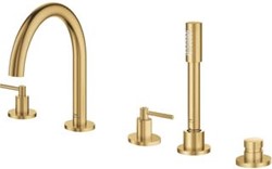 GROHE ATRIO NEW CLASSIC 5-GATS BADRANDCOMBINATIE MET UITLOOP MET OMSTEL MET HANDDOUCHE MET HENDELGREPEN MET DOUCHESLANG 200CM BRUSHED COOL SUNRISE  29407GN0