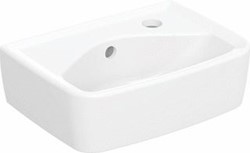 GEBERIT BASTIA FONTEIN SQUARE MET KRAANGAT MET OVERLOOP 35X25CM WIT  502.661.01.1