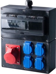 KERAF DOMINO 2 WANDKAST 16/5/400 4XSCHUKO & ALS C-KAR 16/4 2X16/1P+N (2XSCHUKO) AL 40/4/30 114627