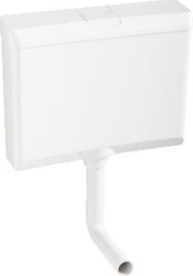 WISA 790 OPBOUWSPOELRESERVOIR WIT (BXDXH) 510X128X401MM POSITIE RESERVOIR LAAG BEDIENING DRUKKNOP SPOELRESERVOIR KUNSTSTOF SPOELING ONDERBREEKBAAR WATERAANSLUITING LINKS WATERAANSLUITIN 8050426000