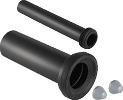 GEBERIT AANSLUITGARNITUUR PE VOOR WANDCLOSET 90MM VERLENGD 10CM 30CM MET AFDICHTRUBBER 152441461