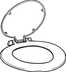 WIRQUIN CELMAC CLOSETZITTING WIT MET DEKSEL VOOR UNIVERSELE TOILETPOT HARTAFSTAND SCHROEFDRADEN 178MM SCHARNIERPOOT/ROZET ROESTVASTSTAAL (RVS) ZITTING/DEKSEL KUNSTSTOF STA14WH