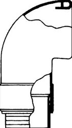 WISA 303C CLOSETAANSLUITSTUK HAAKS KUNSTSTOF WIT LENGTE 180MM UITWENDIGE AANSLUITDIAMETER 100 110MM UITWENDIGE BUISDIAMETER AANSLUITING 100MM HOEK 90GRADEN STEEKMAAT 37MM 7010121440