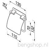 GEESA STANDARD TOILETROLHOUDER MET VEER EN GLANZENDE RVS KLEP 915144