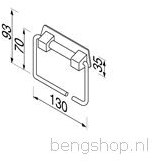 GEESA STANDARD TOILETROLHOUDER MET VEER 915146