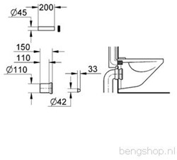 GROHE DAL INLAATGARNITUUR ZWART 37104K00