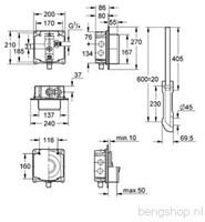 GROHE DAL WC-DRUKSPOELER 3/4 INBOUW LAGE DRUK CHROOM 37157000-2
