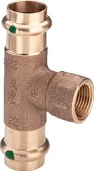 VIEGA SANPRESS T-STUK 42MM X 1/2 X 42MM BRONS (PERS X BINNENDRAAD X PERS) 126 230