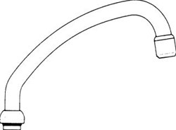 IDEAL STANDARD SPAREPART PLUS DRAAIBARE BOVENUITLOOP MET STRAALREGELAAR 3/4X170MM CHROOM F963099AA