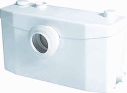 SANIBROYEUR SANIPLUS FECALIËNVERMALER EN POMPSYSTEEM SANIPLUS VOOR TOILET BIDET WASTAFEL EN DOUCHE 512X181X270MM INLAATZIJDE 1XDN100+3XDN40 WIT 005047 SPUP