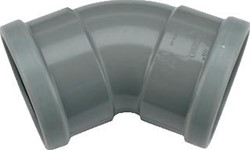 WAVIN WAFIX PVC M-BOCHT 45 GRADEN GR 110 SN8 MOF/MOF 1111211004