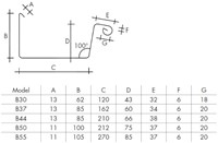 RHEINZINK DAKGOOTBEUGEL BAKGOOT B44 30X6 L-K MUUR 2810004025-2