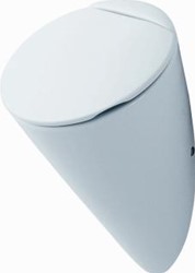 DURAVIT STRACK 1 KERAMISCH URINOIR VERDEKTE TOE-EN AFVOER SIFONEREND INCLUSIEF BEVESTIGING EXCLUSIEF DEKSEL WIT 0835320000