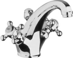 KLUDI ADLON 1-GATS WASTAFELKRAAN 140MM MET WASTE MET VASTE UITLOOP CHROOM 510100520