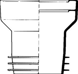 WISA NKS CLOSETAANSLUITSTUK RECHT KUNSTSTOF WIT LENGTE 120MM UITWENDIGE AANSLUITDIAMETER 88 98MM UITWENDIGE BUISDIAMETER AANSLUITING 100MM STEEKMAAT 50MM 7000120210