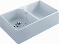 VILLEROY & BOCH O.NOVO DUBBELE SPOELBAK OVERLOOP 550 X 220 X 895MM WIT ALPINE KERAMIEKPLUS 633200R1