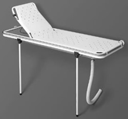 HANDICARE DOUCHERAAM 1690MM MET VERSTELBARE RUGSTEUN EN PVC OPVANGBAK ROESTVRIJSTAAL MET EPOXY COATING WIT LI24081704-02 LI2408-1704-02 LI2408.1704-02