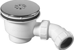 MCALPINE DOUCHEBAKSIFON ST9020-CPP 82X40MM UITLAAT 50MM WATERSLOT PP WIT (VOOR DOUCHEBAKKEN MET 90MM AFVOER) 0056405