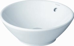 DURAVIT BACINO KERAMISCHE OPZET WASTAFELKOM 42CM MET OVERLOOP WIT INCL. BEVESTIGING 0325420000