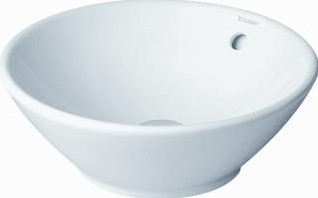 DURAVIT BACINO KERAMISCHE OPZET WASTAFELKOM 42CM MET OVERLOOP WIT INCL. BEVESTIGING 0325420000
