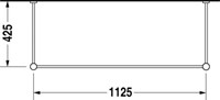 DURAVIT METALEN CONSOLE VOOR WASTAFEL 045412 235012 IN HOOGTE VERSTELBAAR +50 MM WIT 0030741000-3