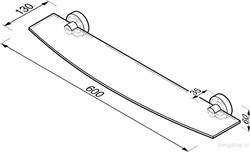 GEESA LUNA PLANCHET 600MM CHROOM 915501