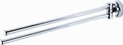 GEESA LUNA 2-LIDS HANDDOEKHOUDER L= 435MM HOUDER DRAAIBAAR AFDEKROZET: ROND CHROOM 915505