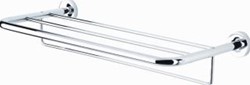 GEESA LUNA 2-LIDS HANDDOEKHOUDER L= 640MM PLATEAU MET BEUGEL AFDEKROZET: ROND CHROOM 915552