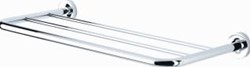 GEESA LUNA 1-LIDS HANDDOEKHOUDER L= 640MM PLATEAU AFDEKROZET: ROND CHROOM 915553