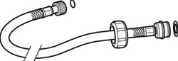 GEBERIT AANSLUITSLANG VLOTTERKRAAN 12CM T.B.V. UP300/320 240921001