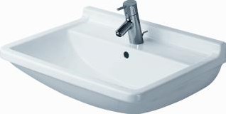 DURAVIT STARCK 3 KERAMISCHE WASTAFEL 500X360MM UITTIKBARE KRAANGATEN: LINKS EN RECHTS WIT 0300500000