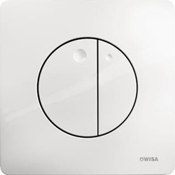WISA QUADRO GAIA BEDIENINGSPANEEL CLOSET/URINOIR KUNSTSTOF WIT (BXLXH) 180X180X11MM GESCHIKT VOOR FRONTBEDIENING BEDIENING TWEEKNOPS GESCHIKT VOOR WANDCLOSET TYPE BEKRACHTIGING MECHANIS 8050417001
