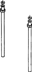 ITHO DAALDEROP AANSLUITBUIS (2 STUKS) MET KRAAGJE OVERGOOIMOER EN FIBERRING. BUIS: 15 X 620MM 07.92.70.001