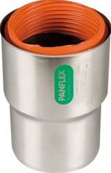 PANFLEX INOX ENKELWANDIG ROOKGAS KOPPELSTUK RVS STEEKEIND 130MM MOF 130MM 201.130.01.01