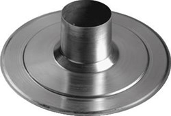UBBINK RONDE PLAKPLAAT ALUMINIUM DOORVOER DIAMETER 200MM PLAKPLAAT DIAMETER 495MM HOOGTE 120MM 0146177
