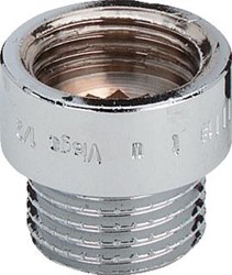 VIEGA RECHTE KOPPELING KRAANVERLENGSTUK 3/4 X 3/4 L = 10MM VERCHROOMD (BINNENDRAAD X BUITENDRAAD) 447 274