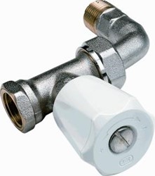 COMAP EURO-SAR HANDBEDIENDE RADIATORKRAAN 1-PIJPS TYPE 419GCB. 1/2 RECHT + BOCHT. NIET THERMOSTATISEERBAAR 419814