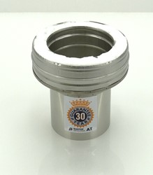METALOTERM ONTOP ATAS AANSLUITSTUK AANSLUITSTUK L= 195MM BINNENBUIS: RVS 180MM BUITENBUIS: RVS 159461