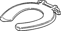 WIRQUIN CELMAC CRESCENT JUNIOR CLOSETZITTING WIT HARTAFSTAND SCHROEFDRADEN 135 180MM SCHARNIERPOOT/ROZET ROESTVASTSTAAL (RVS) KINDERUITVOERING ZITTING/DEKSEL KUNSTSTOF DOORLOPENDE SCHAR SCJ53WH